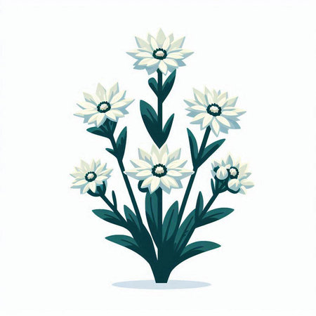 White flowers on a white background. Vector illustration for your design.のイラスト素材