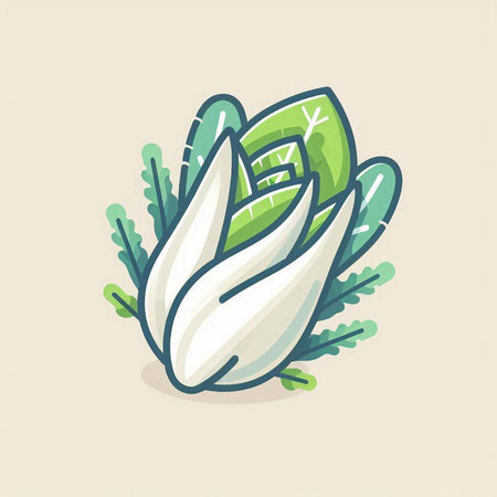 Lettuce icon. Vector illustration of fresh vegetable. Healthy food.のイラスト素材
