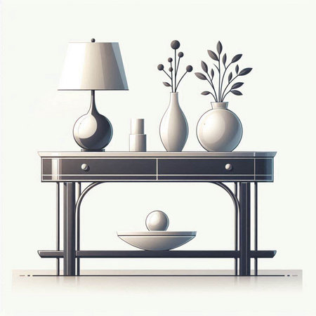 Interior of a modern living room with furniture. Vector illustration.のイラスト素材