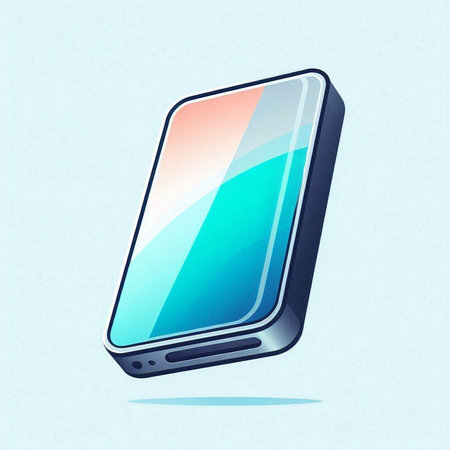 Smartphone icon. Vector illustration of a mobile phone isolated on a white background.のイラスト素材