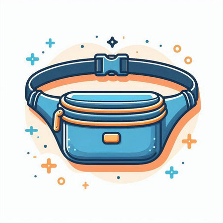 Women's handbag. Vector illustration in a flat cartoon style.のイラスト素材