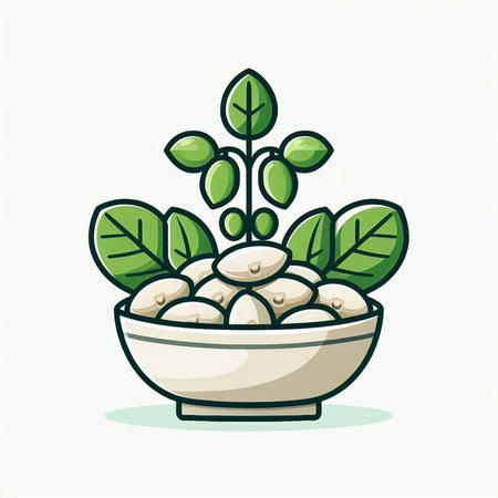 Vector illustration of a plant in a pot on a white background.のイラスト素材