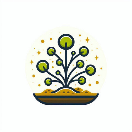 Plant icon isolated on white background. Vector illustration in trendy flat style.のイラスト素材