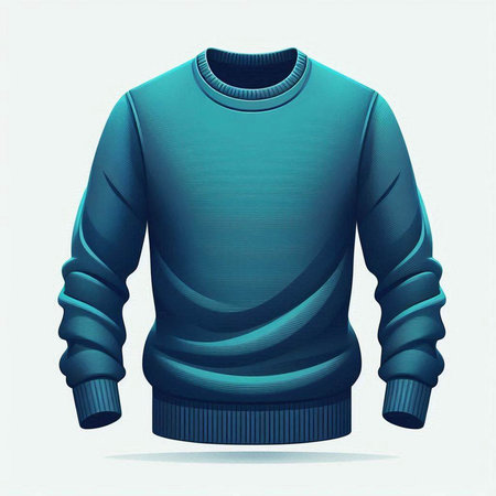 Blue sweater isolated on a white background. Vector illustration. Eps 10.のイラスト素材