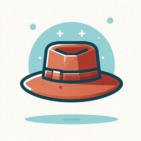 Illustration of a hat. Vector illustration of a hat icon.のイラスト素材