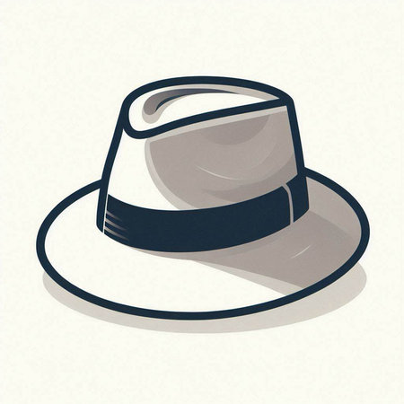 hat with white background, illustration in vector format very easy to editのイラスト素材
