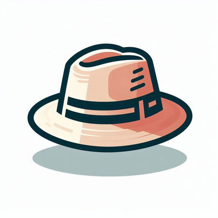Vector illustration of a hat. Isolated on a white background.のイラスト素材