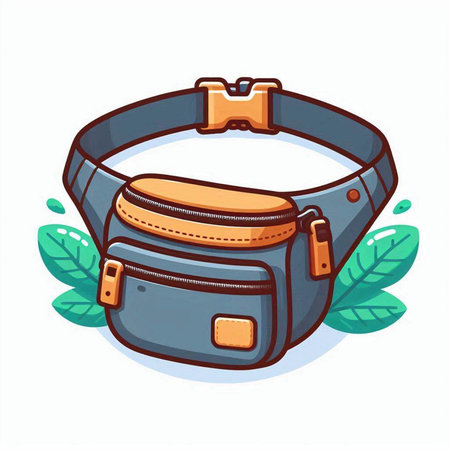 Fashionable handbag. Vector illustration in doodle style.のイラスト素材