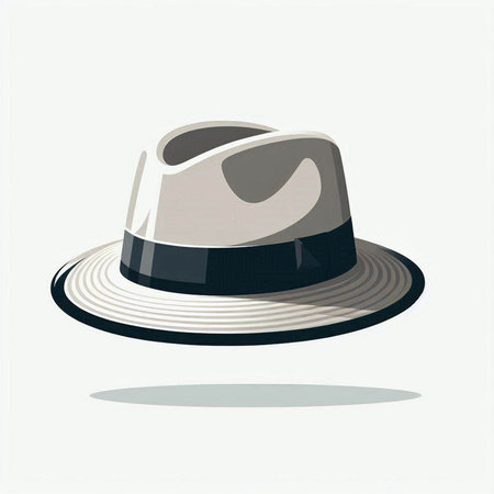 Vector illustration of a hat on a white background. Eps 10.のイラスト素材