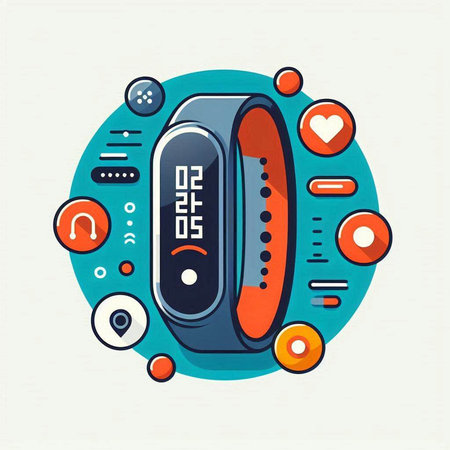 Smart watch icon in flat style. Vector illustration for your design.のイラスト素材