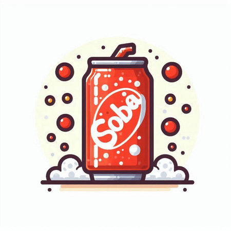 Cans of cola on a white background. Vector illustration.のイラスト素材