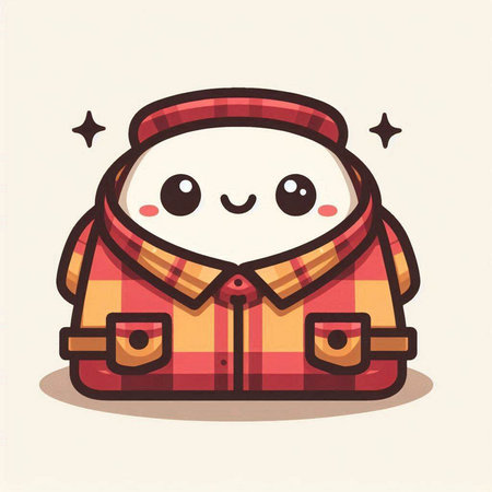 Cute cartoon snowman. Vector illustration in a flat style.のイラスト素材