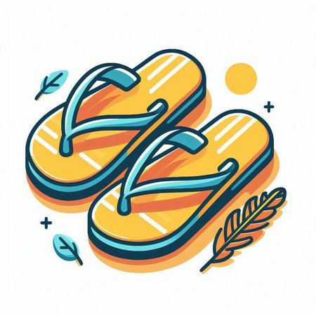 Flip-flops. Vector illustration on a white background.のイラスト素材