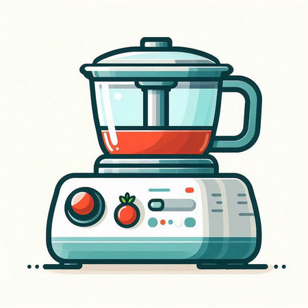 Kitchen blender vector illustration in flat cartoon style. Kitchen appliances.のイラスト素材