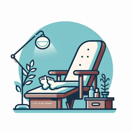 Illustration of a spa chair in a flat style. Vector illustrationのイラスト素材