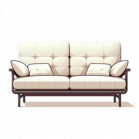 Sofa isolated on white background. Vector illustration. Eps 10のイラスト素材