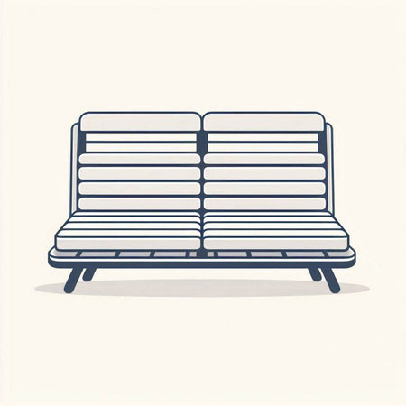 Sofa in flat style. Vector illustration of a sofa.のイラスト素材