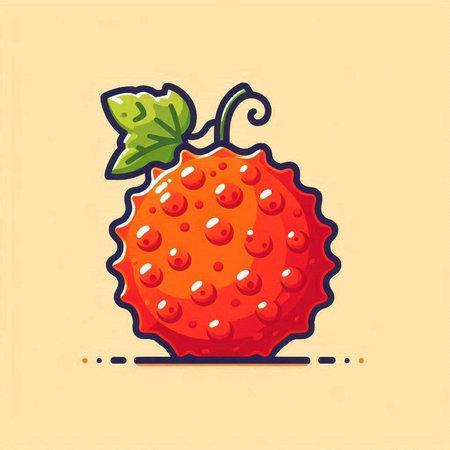 Strawberry. Vector illustration. Isolated on white background.のイラスト素材