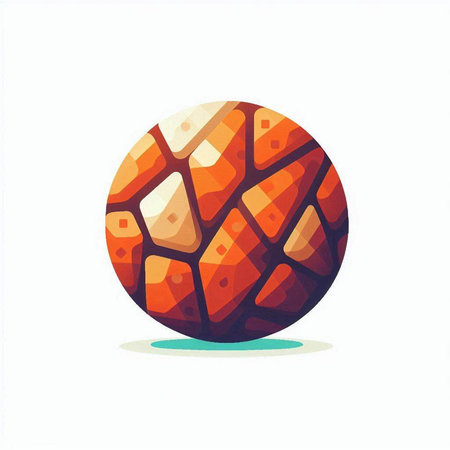 Illustration of a colorful abstract sphere. Vector illustration isolated on white background.のイラスト素材