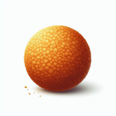 illustration of orange golf ball on white background - vector eps10のイラスト素材