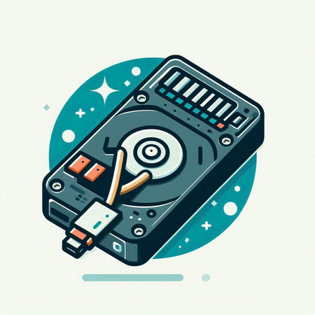 Retro turntable for disc jockey. Vector illustration.のイラスト素材