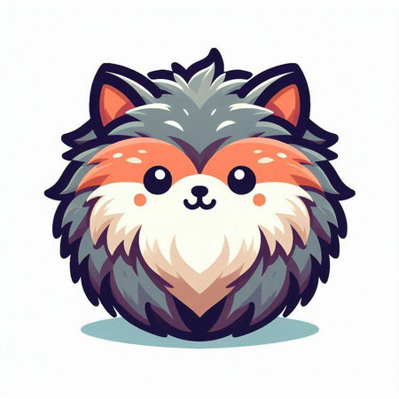 Cute cartoon fox. Vector illustration isolated on a white background.のイラスト素材