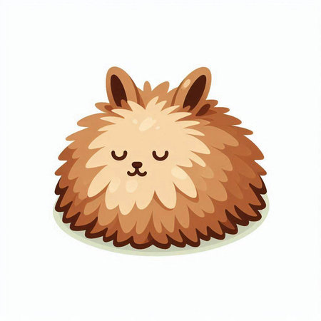 Cute pomeranian dog on white background. Vector illustration.のイラスト素材