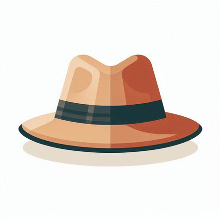 Illustration of a hat on a white background. Vector illustration.のイラスト素材