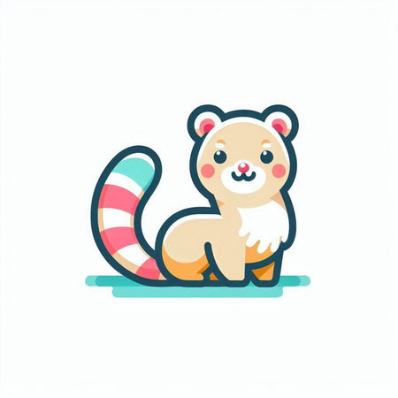 Cute beaver vector illustration. Cute cartoon beaver.のイラスト素材
