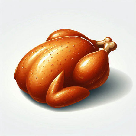 Roast chicken, vector illustration, eps10, contains transparencies.のイラスト素材