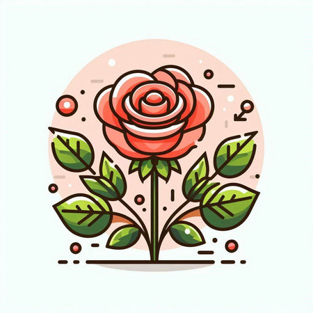 Flower icon. Vector illustration in trendy linear style on white background.のイラスト素材