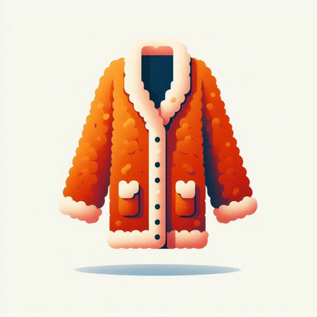 Fur coat. Illustration on white background. Vector illustration.のイラスト素材