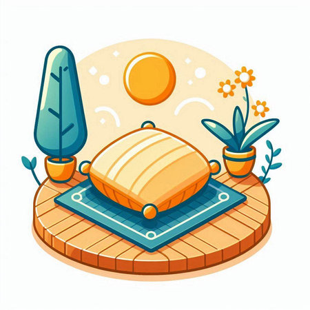 Baked chicken on a wooden table. Vector illustration in cartoon style.のイラスト素材
