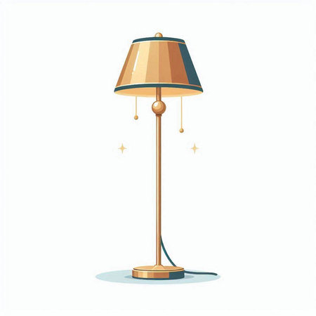 Illustration of a lamp on a white background. Vector illustration.のイラスト素材