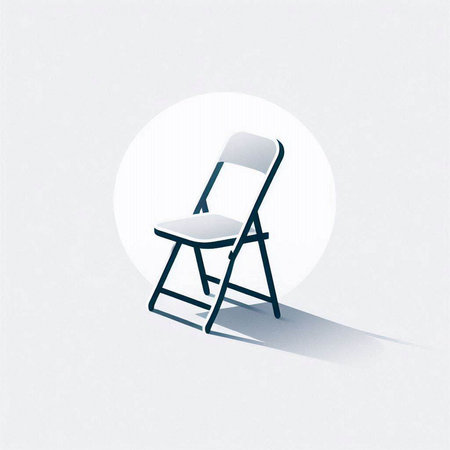 chair icon, vector illustration. Flat design style with long shadow.のイラスト素材