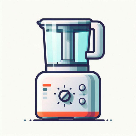Illustration of a blender on a white background. Vector illustration.のイラスト素材