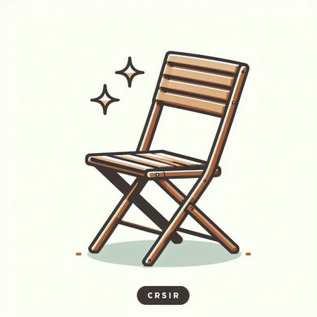 Deck chair isolated on white background. Vector illustration. Eps 10.のイラスト素材