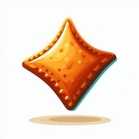 Illustration of an orange star on a white background. Vector illustrationのイラスト素材