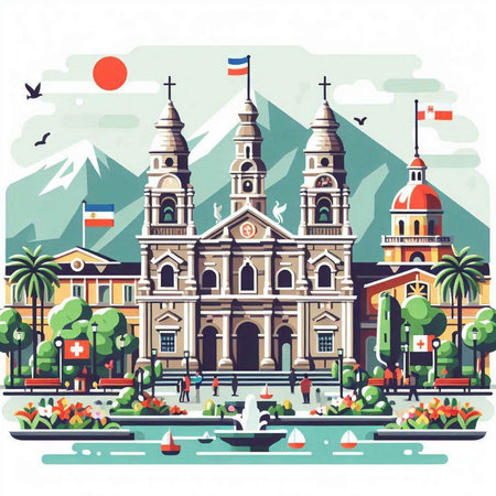 Basilica of Our Lady of the Rosary (Basilica of Our Lady of Rosary) is a Roman Catholic church located in the city of Lucerne, Switzerland.のイラスト素材