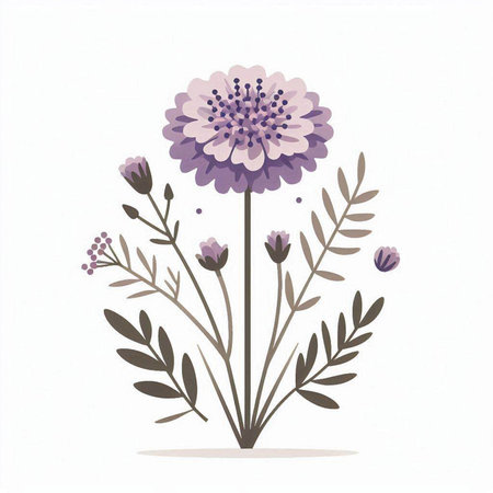 Illustration of a bouquet of flowers on a white background.のイラスト素材