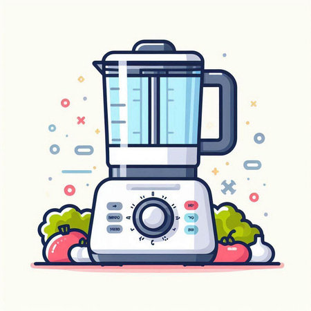 Modern flat design style vector illustration of a blender. Kitchen equipment.のイラスト素材