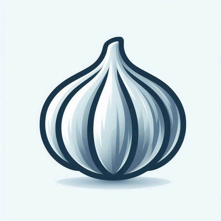 Garlic icon, vector illustration, eps10, no transparencyのイラスト素材