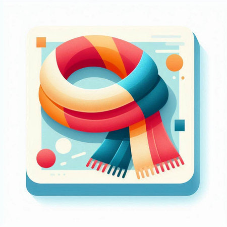 Illustration of a colorful lifebuoy on a white background.のイラスト素材