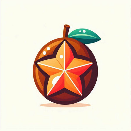 Starfruit icon isolated on white background. Vector illustration. Eps 10.のイラスト素材