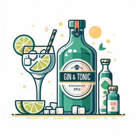 Cocktail menu design template. Vintage style. Vector illustration.のイラスト素材