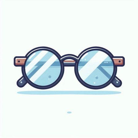 Eyeglasses icon. Vector illustration of eyeglasses isolated on white background.のイラスト素材