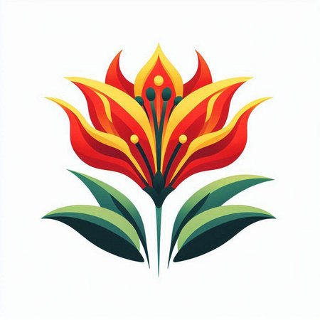 Flower icon. Vector illustration. Isolated on white background.のイラスト素材