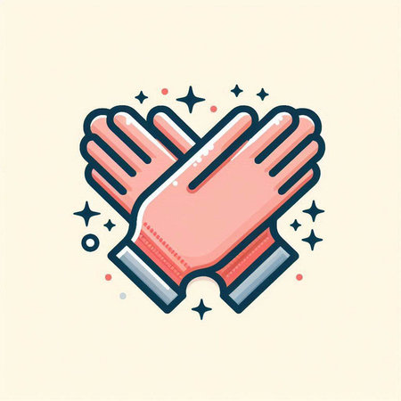 Gloves icon. Hand drawn illustration of gloves vector icon for web designのイラスト素材