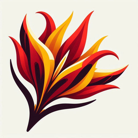 abstract fire flame on white background. vector illustration eps10のイラスト素材
