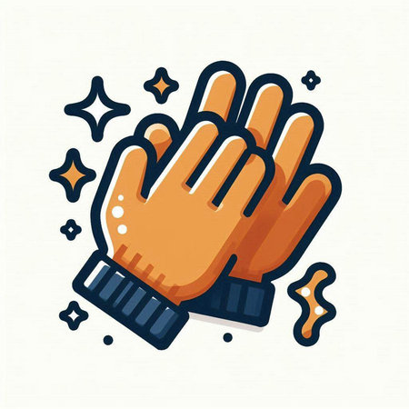 Praying hands icon. Vector illustration in trendy flat style.のイラスト素材